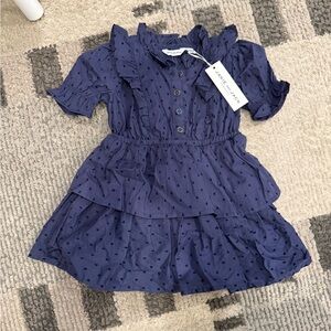 Janie and Jack Indigo Ruffle Dress